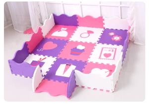 Quality Portable Rails Design Childrens Puzzle Foam Mat OEM Accepted for sale