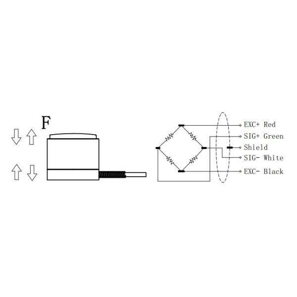 10n 2mv/V Tension Compression Force Sensor 150kn Stainless Steel Load Cell