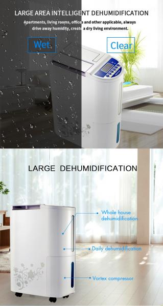 Residential Small Home Dehumidifier 22L / D With Ionizer Rotary Wheels