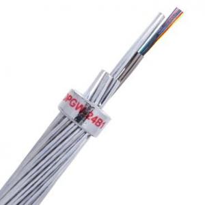 Quality Stranded Optical Fiber Ground Wire , 24 Core Fiber Optic Cable Proof Stress ≥0.69GPa for sale