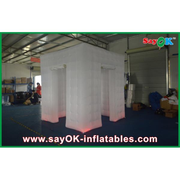 Inflatable Photo Booth Enclosure 2 Doors Party Inflatable Photo Booth Rental With Led Lighting