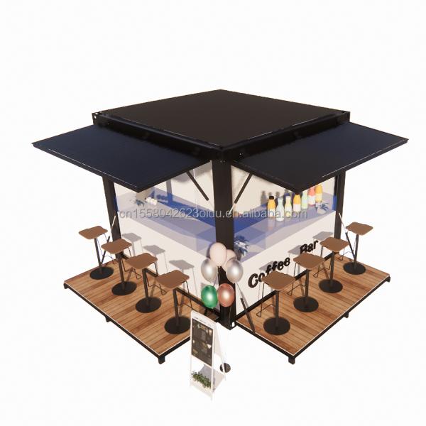 Fast and Convenient Stall Customized Color Retail Store in a 10ft Pop-Up Coffee Shop with Wall 50/75/100mm Wave Sandwich Panel