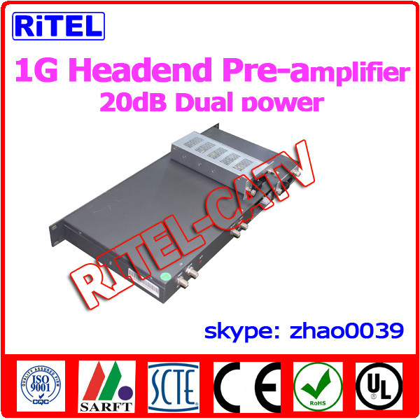 Quality 1G 20dB Analog Headend Pre-amplifier/Booster for sale