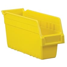 Plastic Shelf Bins Slanted Rectangle Tool Storage Bin Plastic Stackable Heavy Duty Tool Box Storage Shelf for Parts Hammers Use