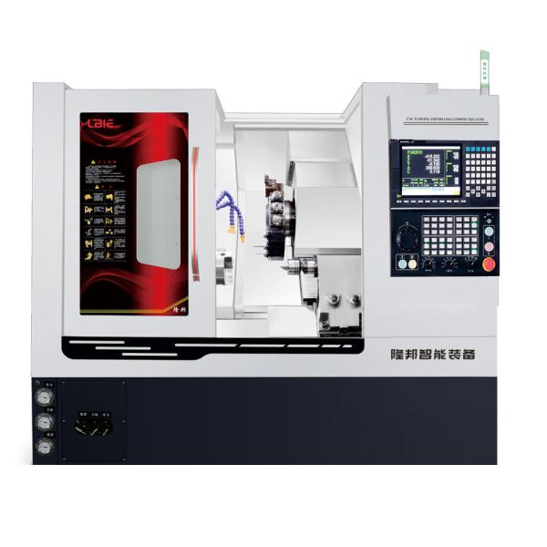 Buy Automatic Dual Turret Linear Cnc Turning Machine High Rigidity at wholesale prices