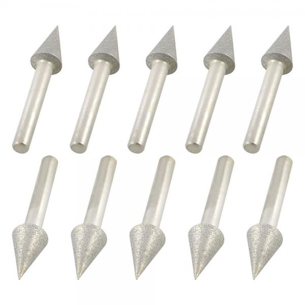 Buy 6mm x 12mm Cone Head Diamond Mounted Points Eco Friendly Without Dust Pollution at wholesale prices