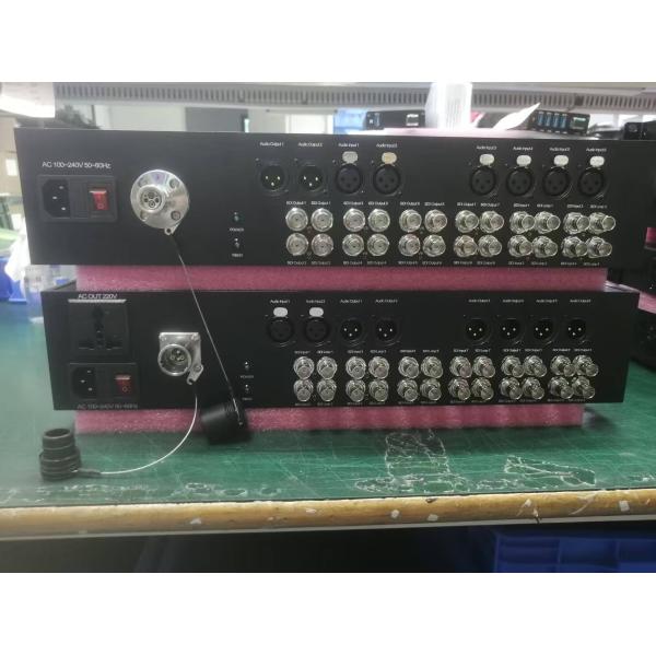 12-Channel 3G-SDI Fiber Optic Converter + 8CH XLR Balanced Audio, With SMPTE Fiber Connector to Transmit