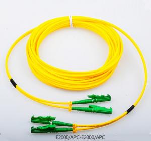 China RoHs Telecom Standard E2000/APC-FC SC Fiber Patch Cords SM Duplex Fiber Patch Cables 3.0mm 9/125 E2000 Optical Jumpers 3 on sale