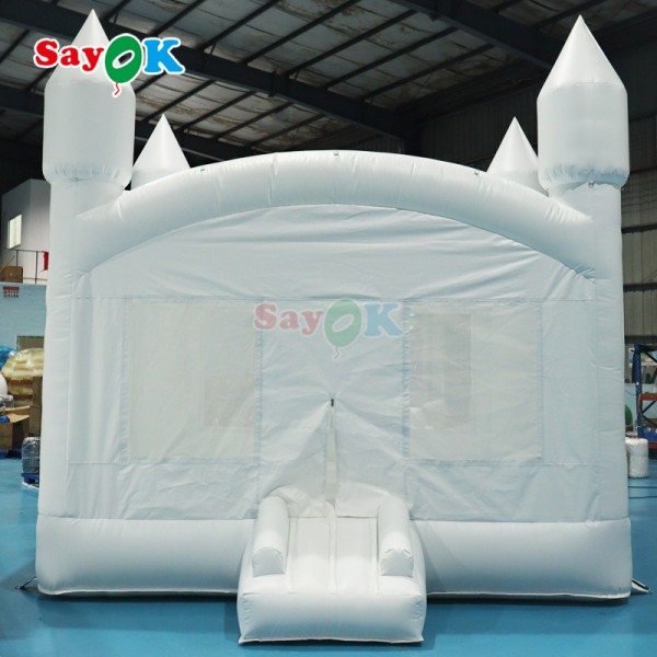 White Inflatable Bounce Inflatable House Bouncy Castle Bouncing Castle Inflatable For Outdoor Party Wedding Event