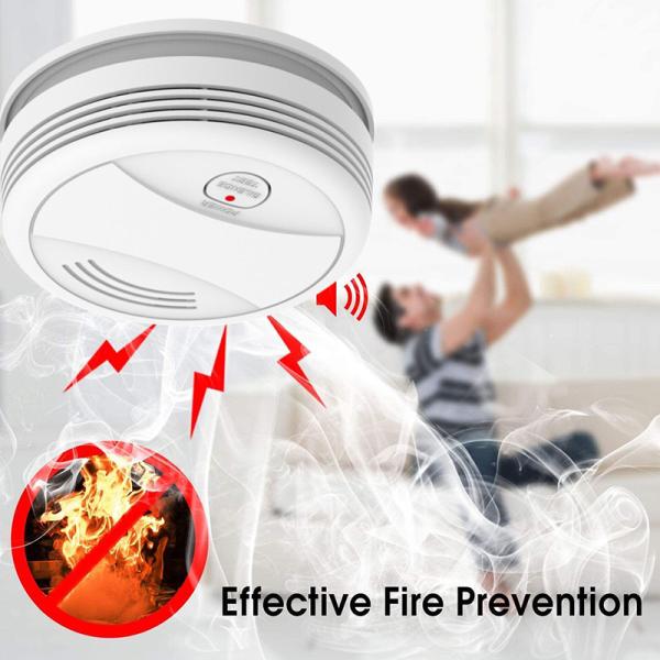 Wireless Photoelectric Smoke Alarm Detector 90db Decibel With Remote Control