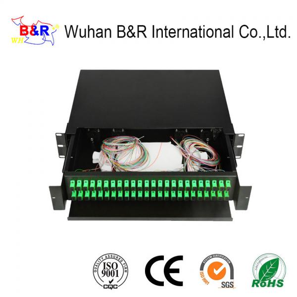 19Inch 48 Port Fiber Optic Patch Panel With SC Adapters