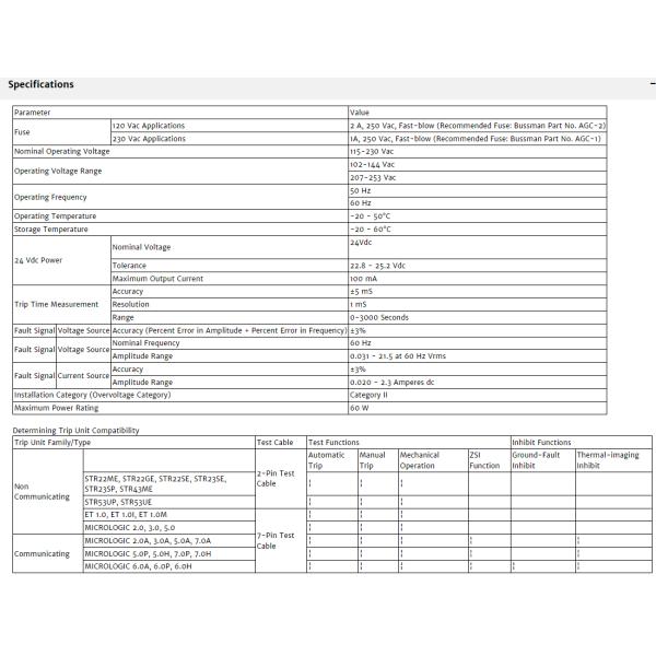 SCHNEIDER AIR CIRCUIT BREAKER FULL-FUNCTION TEST KIT S33595 MICROLOGIC CONTROL