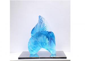 China Transparent Resin Abstract Sculpture Contemporary Garden Home Art Decoration on sale