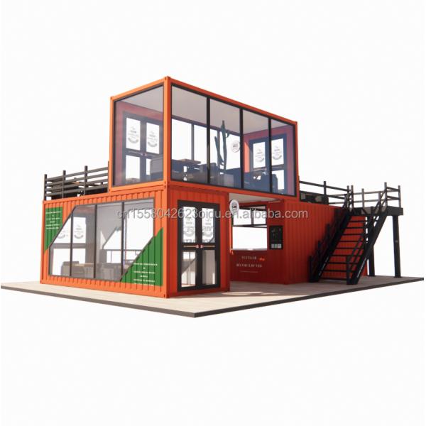 20ft Prefabricated Customized Mobile Coffee Shop Container Bar in with Customized Color and Galvanized Steel Bending
