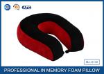 Red And Black Neck Support Memory Foam Pillow U Shaped Travel Pillow For