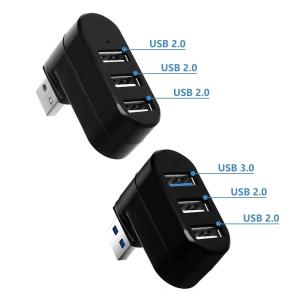 China ABS USB Splitter 3 Port Hub 3.0 Adapter Rotate High Speed U Disk Reader 26g on sale