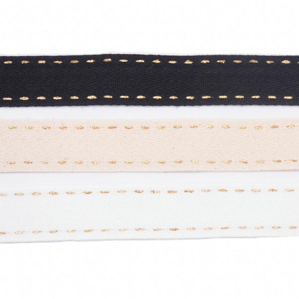 KJ20042 Braided Metallic 2.5cm Webbing Trim