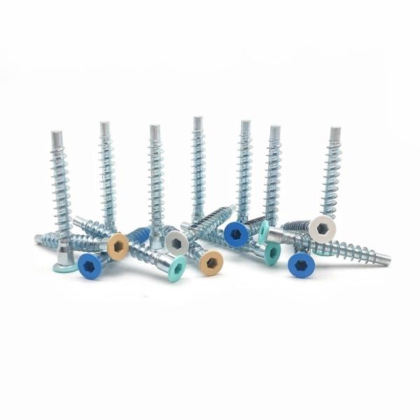 Buy Countersunk Hexagonal Socket Roller Screw Furniture Self-Tapping Screw Straight Trimming Screw at wholesale prices