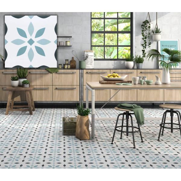 Light Green Ceramic Rustic Tile 250x250mm for Indoor Floor