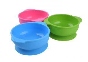 Food safety , Easy Clean , Unbreakable , Silicone Baby Meal Bowl , Suction To Table