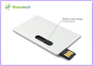 China Ultra thin aluminum alloy business card usb flash drive promotional gifts on sale