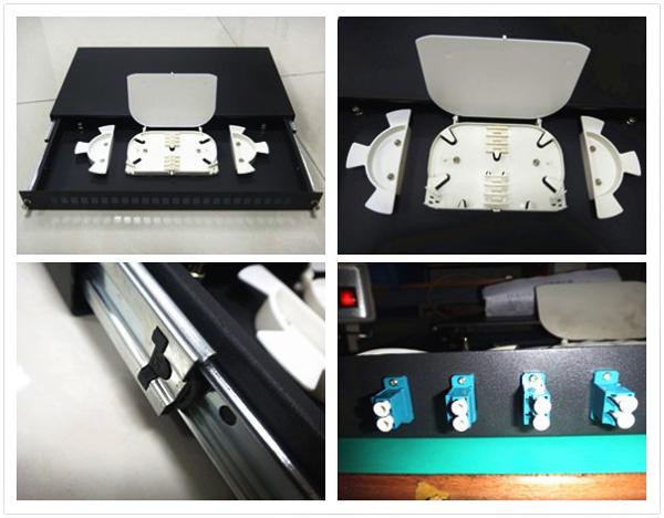 Buy LC 12 24 Core Fiber Optic Patch Panel , Optical Patch Panel ROHS Certification at wholesale prices