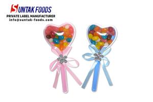 China Colorful tasty jelly bean candy in magic wand for princesses on sale