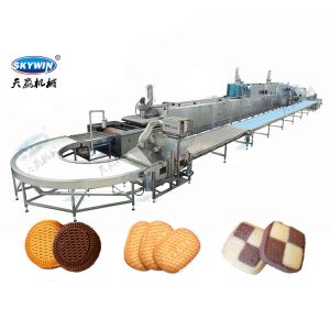Skywin Fully Automatic Soft Biscuit Making Machine Cookies Making Line
