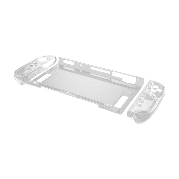 Dockable Clear Split Joy-con with Curved Grips & Middle Frame PC Hard Shell Case