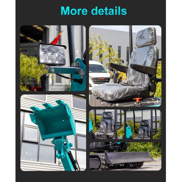 Earthwork Small Hydraulic Excavator Powered By KOOP 192F Engine