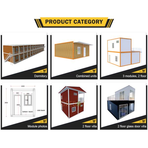 Detached Professional 2 Bedroom 40 Ft Container Home Expandable