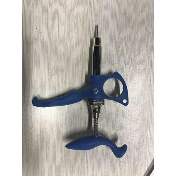 Continuous Microchip Syringe Apparatuses Animal Injector Blue Color Stainless Steel Material