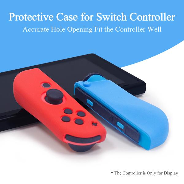 Multi Mixed Colors 1 Pair Colorful Silicone Protective Case For Nintendo Switch Oled Joycon Controller