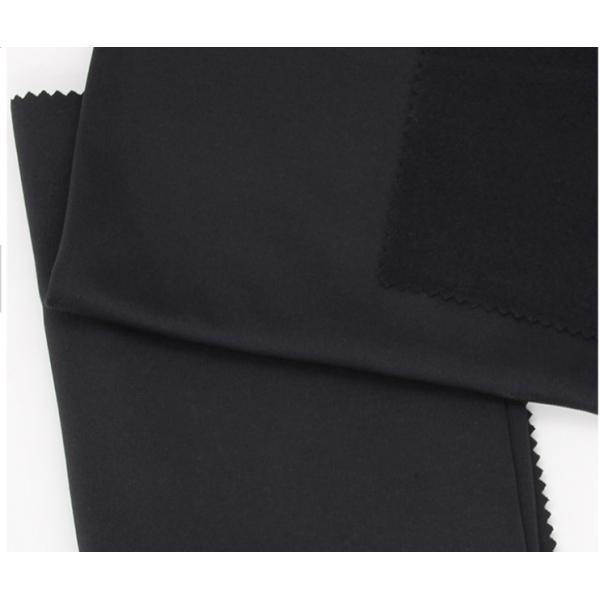 Quality Backside Fleeced Polyester Double Knit Fabric With Excellent Warmth Retention for sale