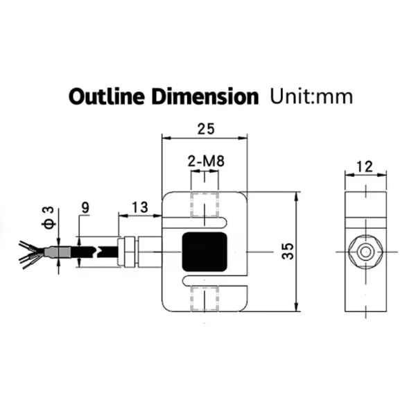 S Type Load Cell 50kg Weighing Sensor Scale 5 to 10V Load Cell for 3c Product Testing