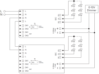 40W constant voltage led driver 12v DALI DT8 led strip dimmable driver with 5-year warranty