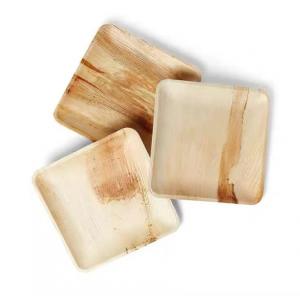 China Disposable Biodegradable 6 8 10 Palm Leaf Square Plates on sale