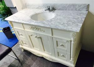 Quality Angel White 40 Inch Bathroom Vanity With Top , Bathroom Sink And Cabinet for sale