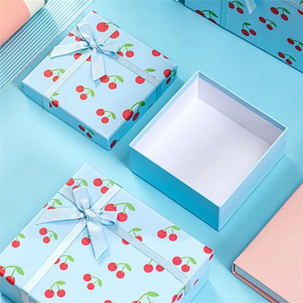 Ribbon Bow Tie Gift Box Packaging Lid And Base Luxury Gift Paper Packaging Boxes