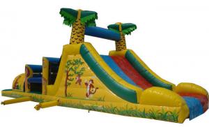 China Big Party Inflatable Obstacle Courses Bounce House Rentals , Kids Sports Games on sale