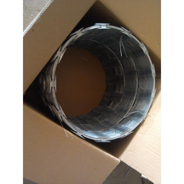 Electro Galvanized Razor Barbed Wire BTO 22 700MM Coil