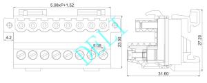 Solid Material PCB Connector DL2EDG-STM-XX-5.08 Push - In Spring Connection