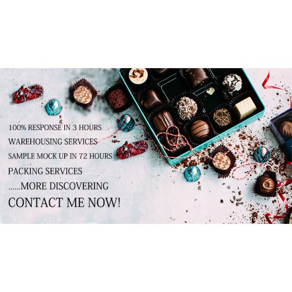 Luxury Wholesale Paper Candy Gift Box Custom Logo Chocolate Packaging Boxes with Tray
