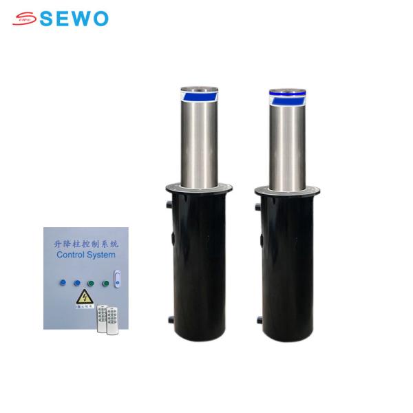 Buy Automatic Electric Bollards Weatherproof Retractable Security Bollard with Remote Control Function at wholesale prices