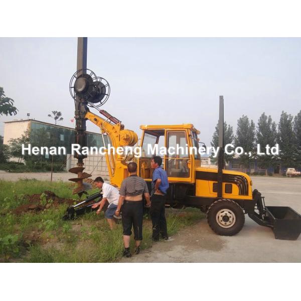 Wheel Type Auger Piling Hydraulic Rig 11m / 13m / 15m / 20m Depth
