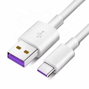China High Quality 1M 2M 5A Fast Charging USB to Type C Data Charger Cable for Huawei Android Phone on sale