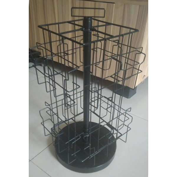 Desktop Height 609mm Width 318mm Rotating Display Rack For Card