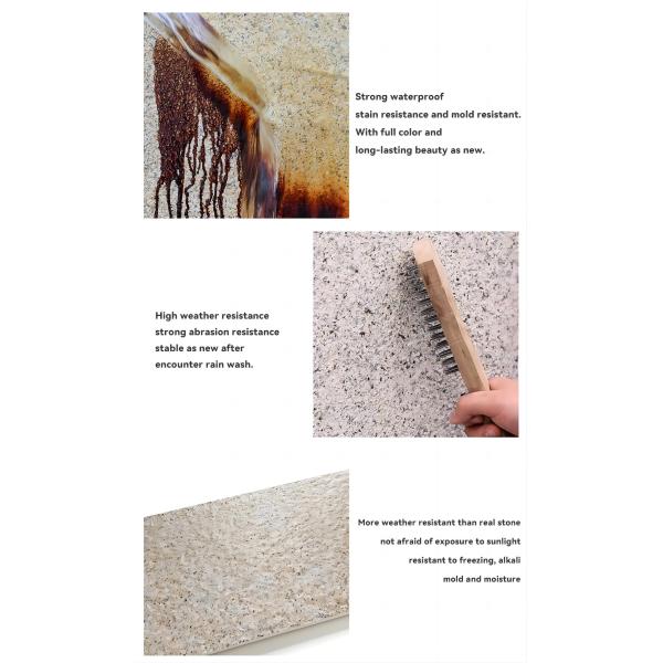 Spray Application Method Strong Adhesion Anti-crack Granite Imitating Paint in Base on Color Chart Color