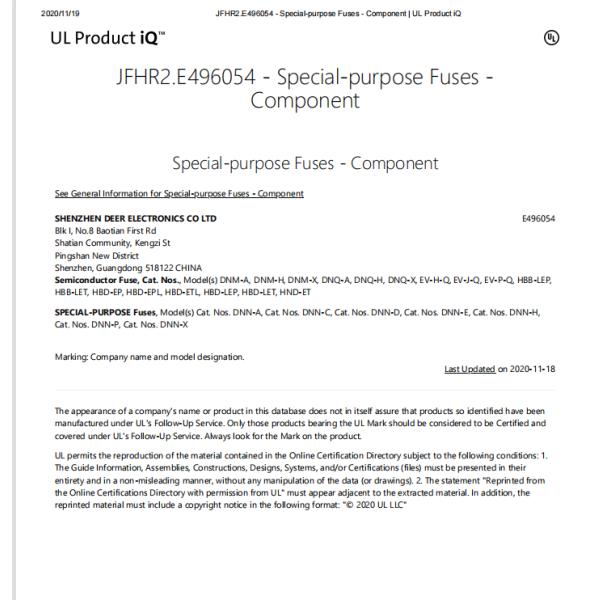 Low Breaking Capacity NH Type HRC Fuse 58VDC Rated Voltage 200A