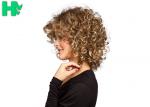 Cheap European Amerian Styles Brown Short Curly Synthetic Hair Wig